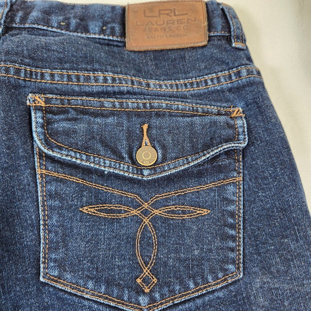 Lauren Ralph Lauren Womens Jeans Size 8 Petite Blue Denim Mid Rise Boot Cut - Picture 4 of 12